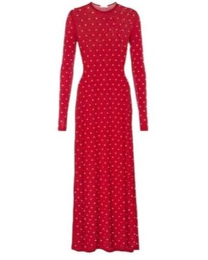 Rabanne Embellished Maxi Dress - Red