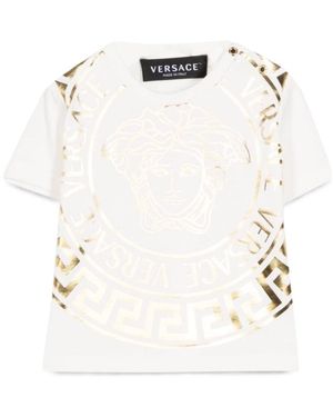 Versace Medusa-Print Cotton T-Shirt - White