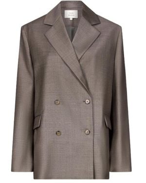 Loulou de Saison Donau Lds Double-Breasted Blazer - Brown