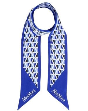 Max Mara Pattern Scarf - Blue