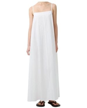 Studio Nicholson A-Line Dress With Back Tie Straps - White