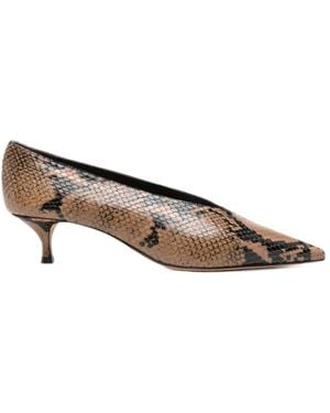 Le Monde Beryl Kitten Heel Mules - Brown