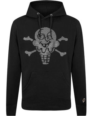ICECREAM Long-Sleeved Hooded Sweatshirt - Black