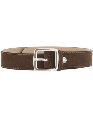 Gianni Chiarini Suede Belt - White