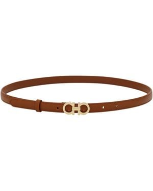 Ferragamo Gancini Fixed Belt - White