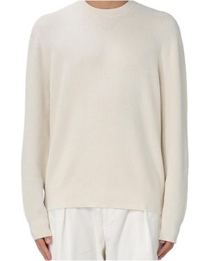 BOSS Boss Regular Fit Crewneck Jumper - White