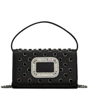 Roger Vivier Pilgrim Micro Bag - Black