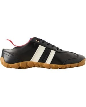 Wales Bonner Striped Lace-Up Trainers - Black