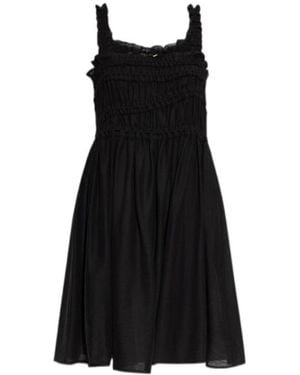 Tory Burch Smocked Strap Dress - Black