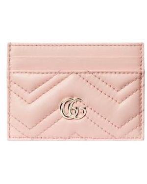 Gucci Gg Marmont Card Case - Pink