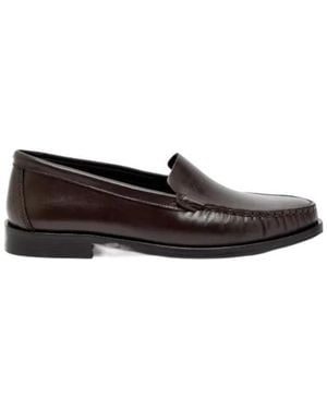 Aeyde Arthur Stitched Loafers - Brown