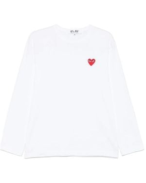 COMME DES GARÇONS PLAY Long-Sleeved T-Shirt - White