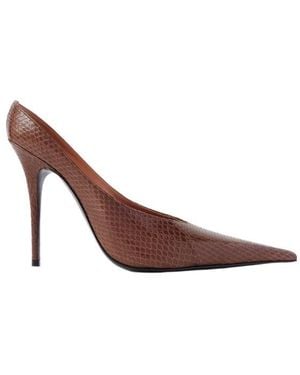 AMINA MUADDI Anok Snake Court Shoes - Brown