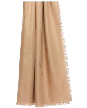 Weekend by Maxmara Jacquard Wool And Silk Shawl - Natural