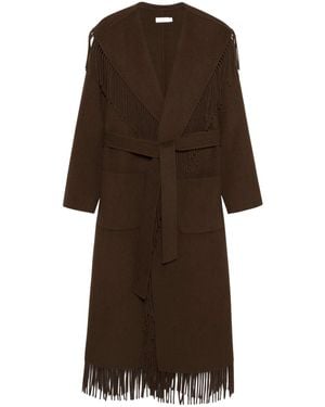 Jonathan Simkhai Carrie Fringe Coat - Brown