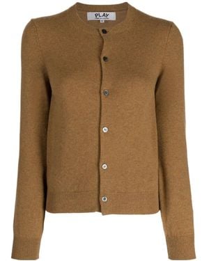COMME DES GARÇONS PLAY Long-Sleeved Cardigan - Brown
