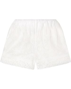 Eres Embroidered Shorts - White