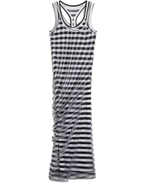 Sportmax Naro Striped Sleeveless Dress - White
