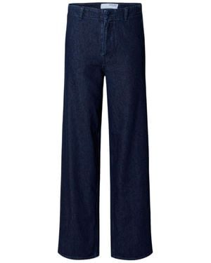 SELECTED High Waisted Jeans - Blue