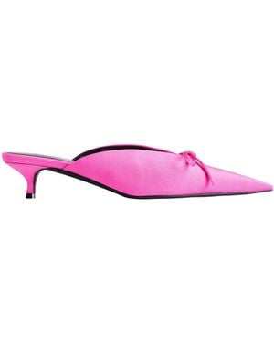 Balenciaga Knife Bow Mules - Pink