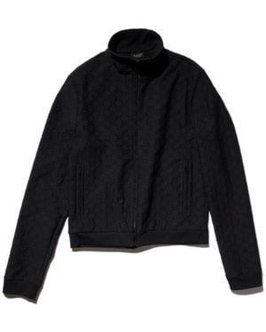 Gucci Gg Jersey Jacquard Zip Jacket - Black
