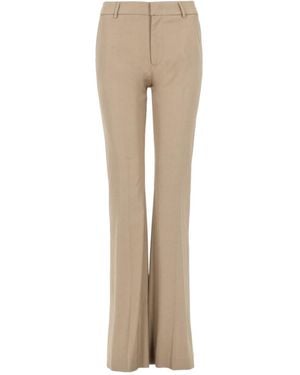 Pt Pantaloni Pt Torino High-Rise Flared Trousers - Natural
