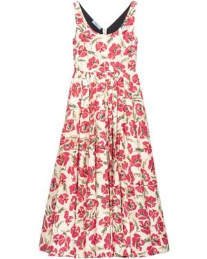Prada Soft-Poplin Dress - Red