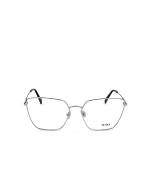 Tod's Geometric Frame Optical Glasses - Natural