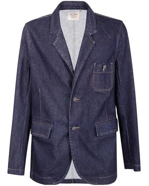 Uma Wang Long-Sleeved Denim Jacket - Blue