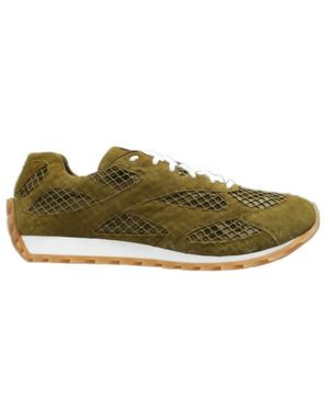 Bottega Veneta Suede Orbit Trainers - Green