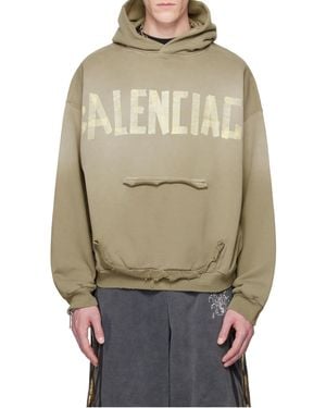 Balenciaga Tape Type Ripped Pocket Hoodie - Multicolour