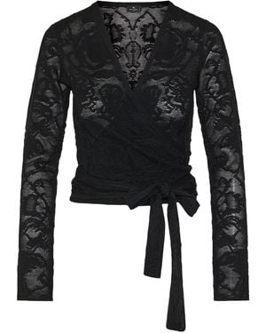 Etro Lace Wrap Cardigan - Black