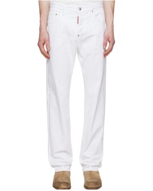 DSquared² 642 Belt Loop Jeans - White