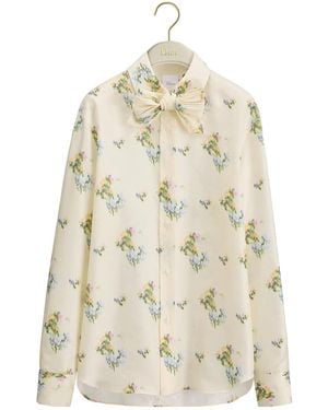 Dior Blouse With Removable Bow Tie - White