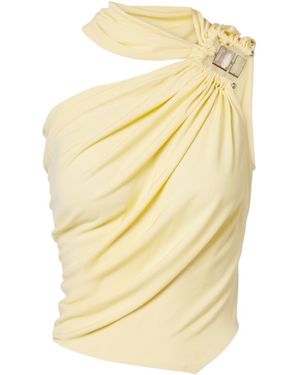 Christopher Esber Gathered Jersey Top - Metallic