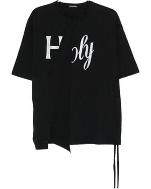 Tシャツ・カットソー ANN DEMEULEMEESTER Women Tops B0012329FA434 099 BLACK Mark High Comfort Shirt – Ann Demeulemeester