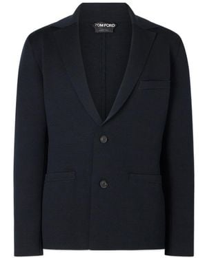 Tom Ford Long-Sleeves Blazer - Blue