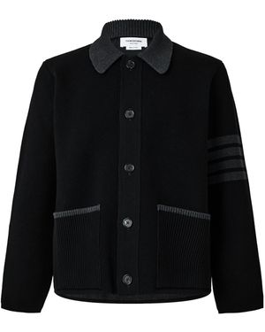 Thom Browne Button-Front Jacket - Black