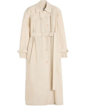 Sportmax Long-Sleeve Trench Coat - Natural