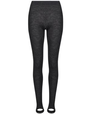 Soeur Stirrup Knit Leggings - Black