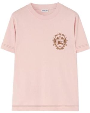 Burberry Knight Crest Cotton T-Shirt - Pink