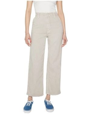 Mother Wide-Leg Jeans - Natural