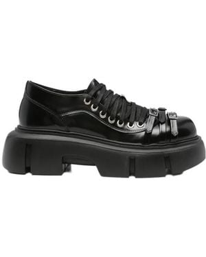 Simone Rocha Buckle-Strap Platform Boots - Black