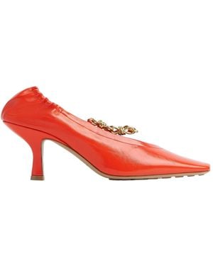 Bottega Veneta Sharp Chain Pump - Red
