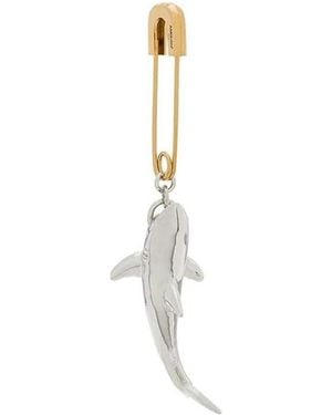 Ambush Needle Shark Pendant Single Earrings - White