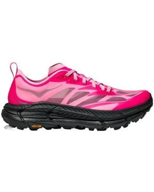 Hoka One One Mafate Speed 4 Lite Lace-Up Trainers - Pink