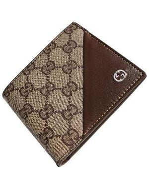 Gucci Bi-Fold Wallet With Interlocking G - Brown
