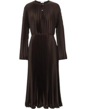Vince Pleated Midi Dress - Black