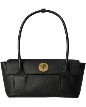 Mulberry Solid-Color One-Shoulder Bag - Black