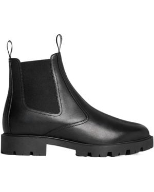 Celine Margaret Chelsea Boot With Shearling - Black